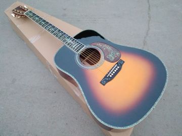 41&quot; AAAA all solid cocobolo acoustic guitar custom HUMMBINGBIRD body top quality OEM sunburst fancy guitar supplier