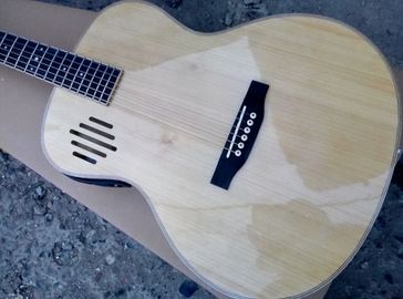 AAAA all Solid ash wood OM side hole body guitar 14 frets imported wood custom solid acoustic electric guitar supplier