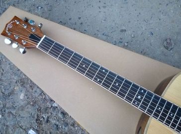AAAA all Solid ash wood OM side hole body guitar 14 frets imported wood custom solid acoustic electric guitar supplier