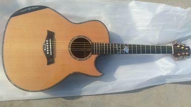 Custom guitar soundhole EQ AAAA all solid single cutaway custom cocobolo wood acoustic electric guitar supplier