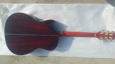 Custom guitar soundhole EQ AAAA all solid single cutaway custom cocobolo wood acoustic electric guitar supplier