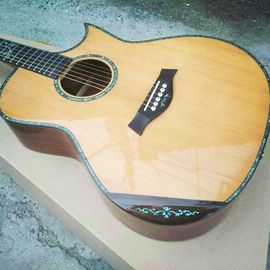 Custom guitar soundhole EQ AAAA all solid single cutaway custom cocobolo wood acoustic electric guitar supplier