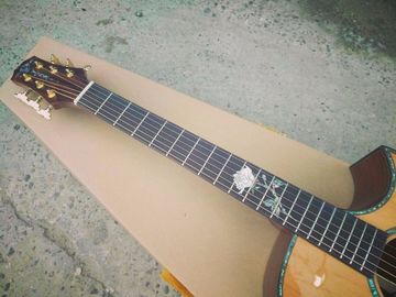 Custom guitar soundhole EQ AAAA all solid single cutaway custom cocobolo wood acoustic electric guitar supplier