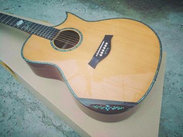 Custom guitar soundhole EQ AAAA all solid single cutaway custom cocobolo wood acoustic electric guitar supplier