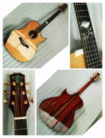 Custom guitar soundhole EQ AAAA all solid single cutaway custom cocobolo wood acoustic electric guitar supplier