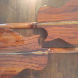 Custom guitar soundhole EQ AAAA all solid single cutaway custom cocobolo wood acoustic electric guitar supplier