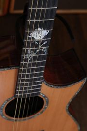 Custom guitar soundhole EQ AAAA all solid single cutaway custom cocobolo wood acoustic electric guitar supplier