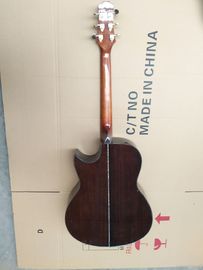 Free shipping dreadnought customize guitar cut-away AAAA all solid single cut guitar custom acoustic electric guitar supplier