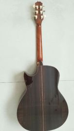 Free shipping dreadnought customize guitar cut-away AAAA all solid single cut guitar custom acoustic electric guitar supplier