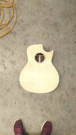 Free shipping dreadnought customize guitar cut-away AAAA all solid single cut guitar custom acoustic electric guitar supplier