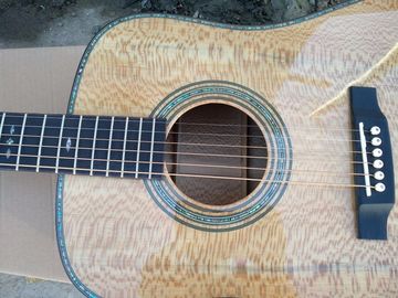 Free shipping AAAA handmade all Solid guitar dreadnought body guitar imported wood soundhole EQ D acoustic electric guit supplier