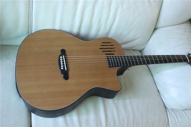 All solid wood 14th guitar customized acoustic electric guitar in satin finishing supplier