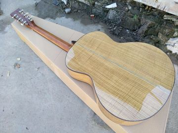 AAAA handmade all Solid guitars OM body guitar imported wood soundhole EQ acoustic electric guitar supplier