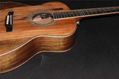 AAAA all Solid imported apple wood OM body style acoustic electric guitar supplier