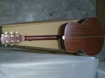 43&quot; Jumbo satin finishing acoustic guitar hand made mahogany wood color acoustic guitar supplier