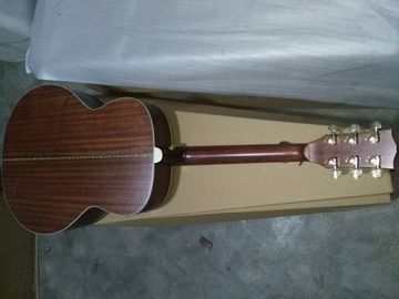 43&quot; Jumbo satin finishing acoustic guitar hand made mahogany wood color acoustic guitar supplier