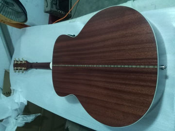 43" Jumbo satin finishing acoustic guitar hand made mahogany wood color acoustic guitar supplier