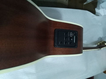 43" Jumbo satin finishing acoustic guitar hand made mahogany wood color acoustic guitar supplier