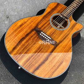 Top Quality Cutaway K24c Natural Koa wood acoustic guitar,Factory Custom 41 inch k24 Koa classic guitar,Free shipping supplier