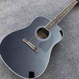 41&quot; All Black color acoustic guitar,Rosewood fingerboard,handmade Solid spruce wood guitar supplier