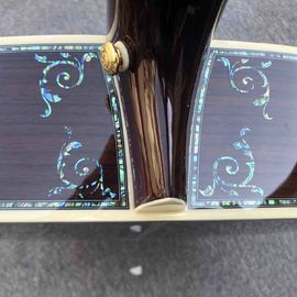 41 inch D style Solid wood acoustic guitar,Abalone binding and inlays ,Ebony fingerboard in sunburst supplier