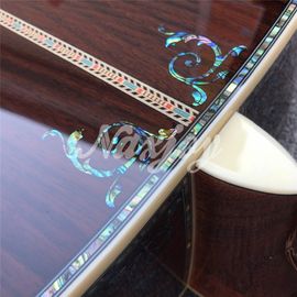 41 inch D style Solid wood acoustic guitar,Abalone binding and inlays ,Ebony fingerboard in sunburst supplier