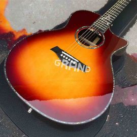 Real abalone sunburst 916 classic acoustic guitar,Solid Spruce top,Ebony fingerboard supplier