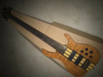 5 Strings Ken bass Smith bass Golden Hardware with Active pickup Burl Top &amp; Back electric guitar Bass supplier