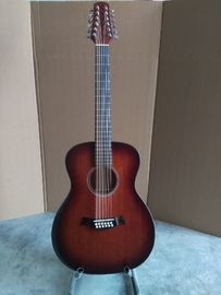 AAAA OM and Auditorium folk Guitars Orchestra 12 string OM all solid mahogany wood acoustic electric guitar supplier