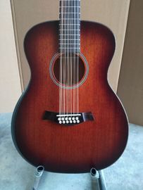 AAAA OM and Auditorium folk Guitars Orchestra 12 string OM all solid mahogany wood acoustic electric guitar supplier