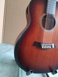 AAAA OM and Auditorium folk Guitars Orchestra 12 string OM all solid mahogany wood acoustic electric guitar supplier