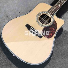 Factory customization Solid Spruce Top D45c Cutaway Electric Acoustic Guitar supplier