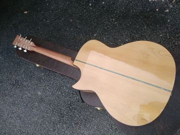 Factory AAAA 14 frets Auditorium folk Guitars Orchestra all solid imported apple wood acoustic electric guitar supplier