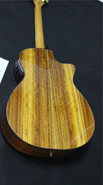 Top Quality left handed koa wood cutaway acoustic electric guitar G24 model best guitars supplier