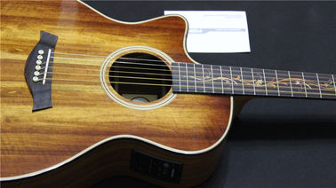 Top Quality left handed koa wood cutaway acoustic electric guitar G24 model best guitars supplier