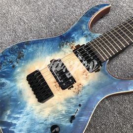 7 strings Mayones blue burst electric Guitar Ebony Fretboard locking Tuners Bolt-on OM logo mayones Duvell electric guit supplier