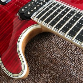 Mayones guitar mayones regius red 7 string electric guitar neck through guitar custom shop seymour duncan p supplier