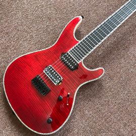 Mayones guitar mayones regius red 7 string electric guitar neck through guitar custom shop seymour duncan p supplier