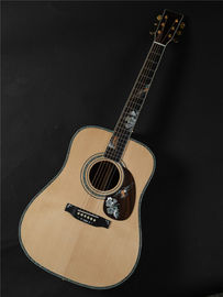 OEM custom guitar 41 inch solid spruce top D45f style handmade Acoustic Guitar with pickup 301 fishman supplier