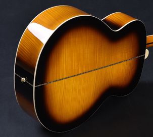 Customized 43 Inch jumbo size solid wood acoustic guitar flamed maple back side rosewood fingerboard supplier