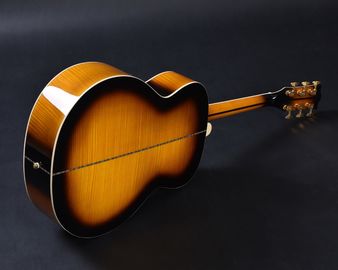 Customized 43 Inch jumbo size solid wood acoustic guitar flamed maple back side rosewood fingerboard supplier