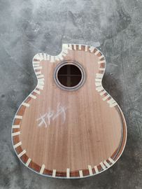 Solid mahogany wood left handed grand cutaway acoustic guitar jumbo size mahogany wood acoustic electric guitar supplier