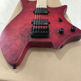 GRAND Red burst color Headless Electric Guitar 2019 New arrival solid wood guitar,Black hardware Free shipping supplier