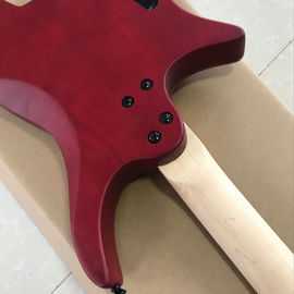 GRAND Red burst color Headless Electric Guitar 2019 New arrival solid wood guitar,Black hardware Free shipping supplier