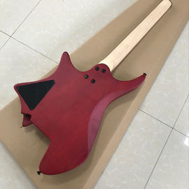 GRAND Red burst color Headless Electric Guitar 2019 New arrival solid wood guitar,Black hardware Free shipping supplier