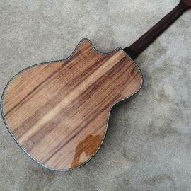 2019 Real Photos, acoustic guitar,Real Abalone Inlay,Solid Koa wood Cutaway electric guitar, Free shipping supplier