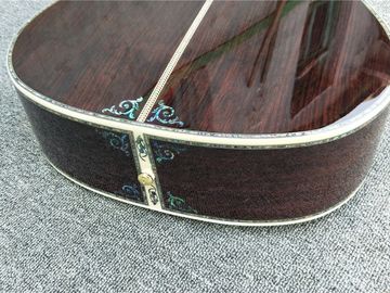 Deluxe Abalone inlays Ebony fingerboard D style acoustic Guitar,OEM Solid Spruce top 41 inch Acoustic electric Guitar supplier