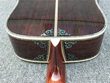 Deluxe Abalone inlays Ebony fingerboard D style acoustic Guitar,OEM Solid Spruce top 41 inch Acoustic electric Guitar supplier