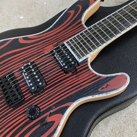 Flame Maple Top 7 Strings Electric Guitar,Abalone binding,Ebony fingerboard Neck through body Mayones Electric Guitar supplier