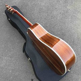 Factory Cutaway 41 Inch KOA Wood Acoustic Electric Guitar Ebony Fingerboard Abalone Inlays D Style KOA Guitar supplier